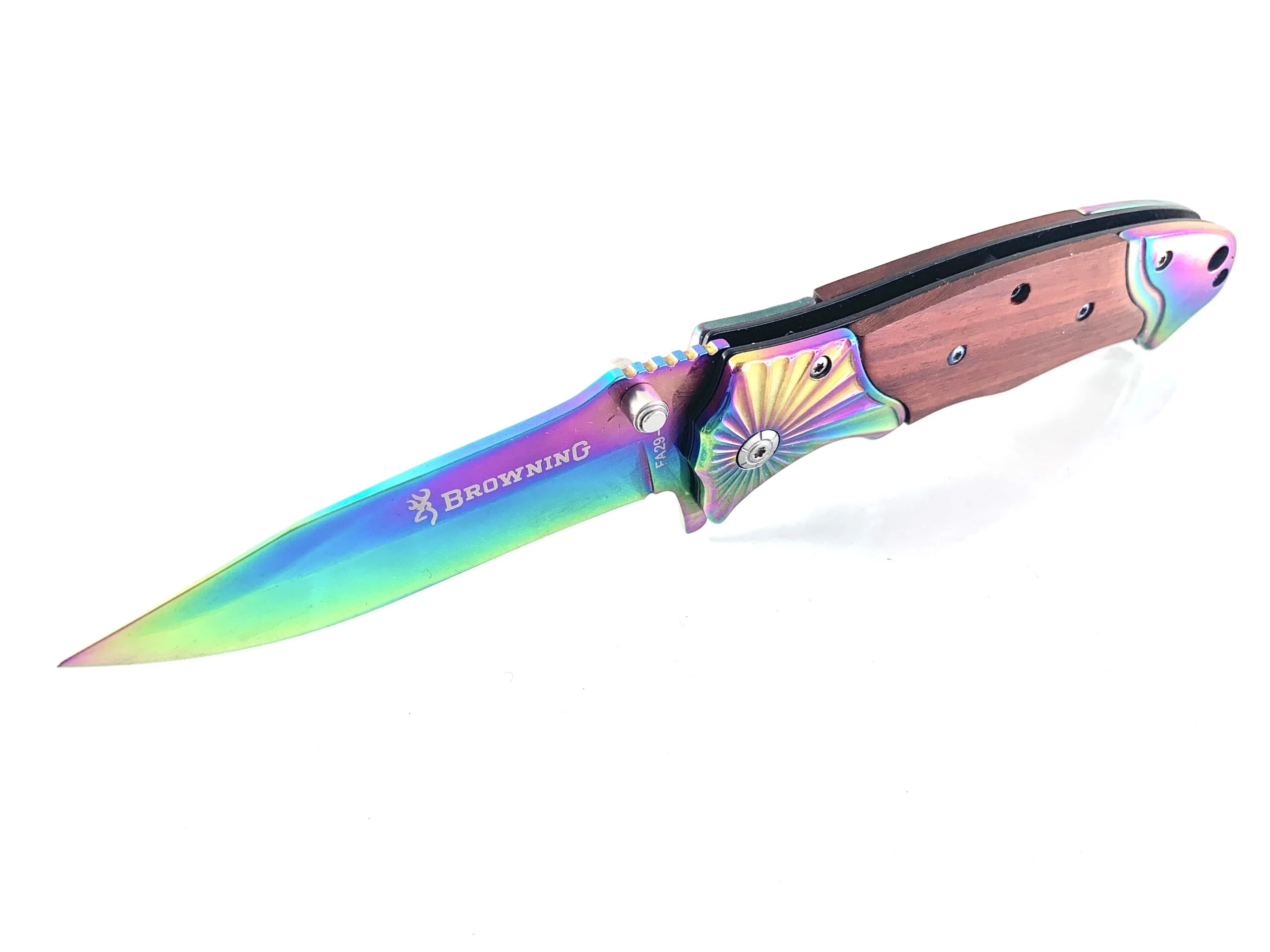Сгъваем нож Browning FA29 Rainbow, дървени чирени Сгъваем нож Browning FA29 Rainbow, дървени чирени - Image 5