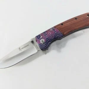 Сгъваем нож Browning DA142 с дървени чирени и метални елементи