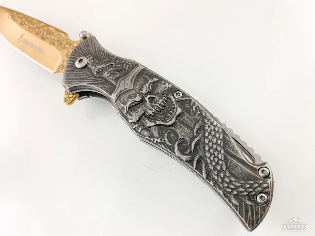 Сгъваем нож Browning Zombie Apocalypse, автоматичен с черепи Сгъваем нож Browning Zombie Apocalypse, автоматичен с черепи - Image 9