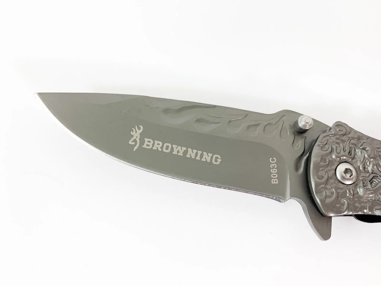 Сгъваем нож Browning B063C, автоматичен с 3D картина на дракон Сгъваем нож Browning B063C, автоматичен с 3D картина на дракон - Image 10